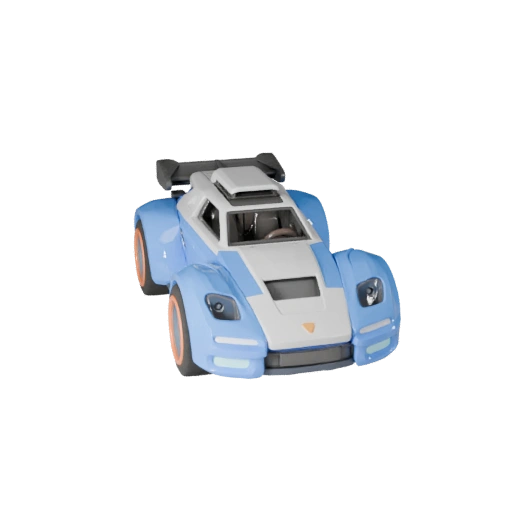 3D модель ховер-трака для Unity - Низкополигональный игровой ассет