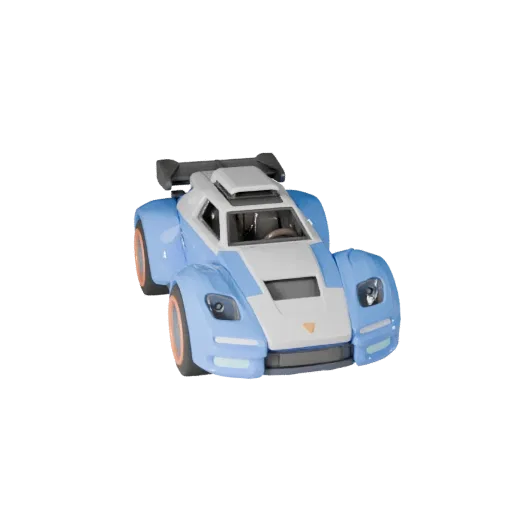 3D-модель Hover Truck, вид из игрового окна в три четверти, готовый для Unity ассет транспортного средства с футуристическими