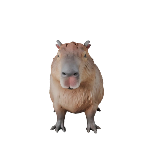 Реалистичная 3D модель капибары - rigged PBR ассет для игр | PBR