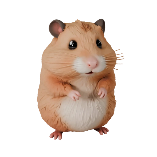 Мультяшный хомяк 3D модель - Стилизованный ассет для анимации | PBR