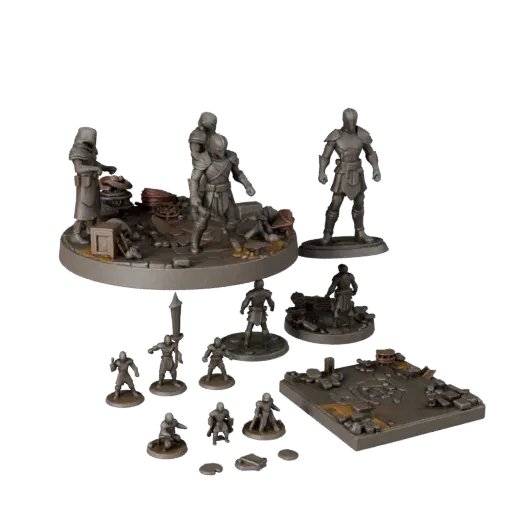 Коллекционная 3D-модель "Подземелье" для фотосъемки, демонстрирующая слои деталей, студийный крупный план, глубину и масштаб