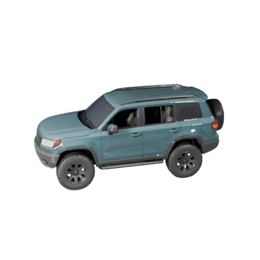 3D-модель Family Suv, вид в три четверти в студии, готовый к анимации транспортный ресурс с увеличенным дорожным просветом, о