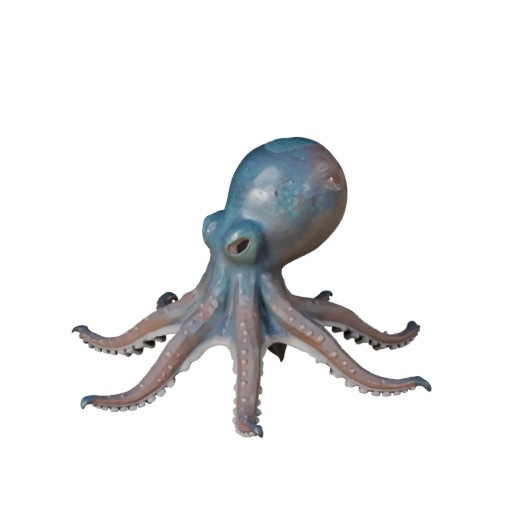Низкополигональный 3D модель осьминога - Игровой ассет для Unity с FBX | Бесплатно