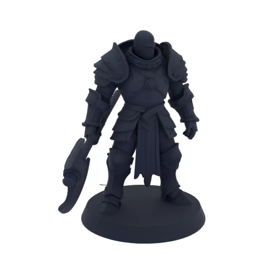 Миниатюра колдуна в стиле темного фэнтези STL