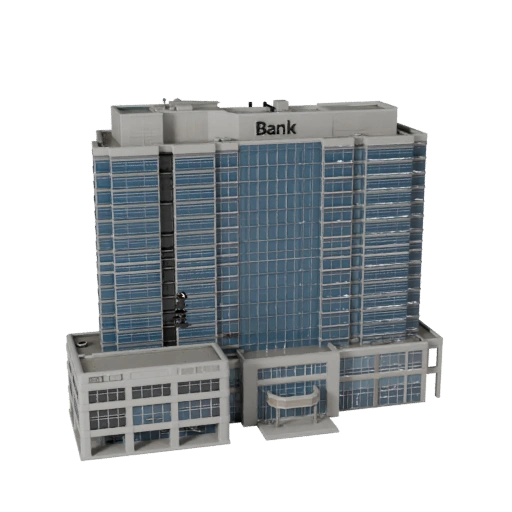 Prédio Sede do Banco Modelo 3D para Unity - Ativo de Jogo