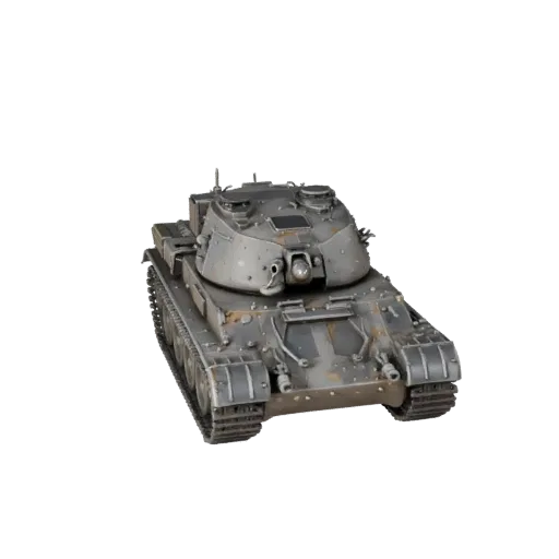 3D модель танка, вид в три четверти в студии, готовый к использованию в Blender актив с массивной броней, прочной колесной ил