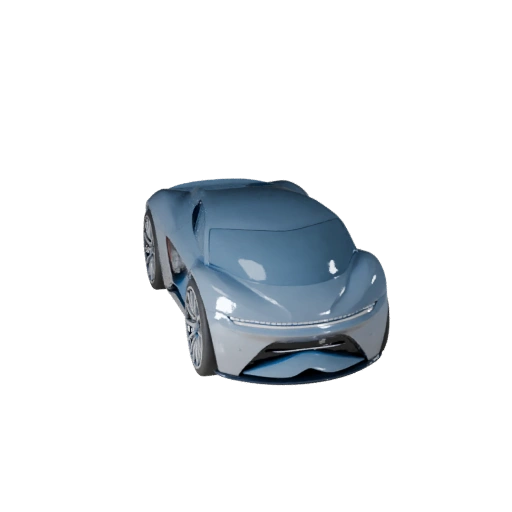 Modelo 3D de Coche Conceptual para Blender y Juegos - PBR Realista