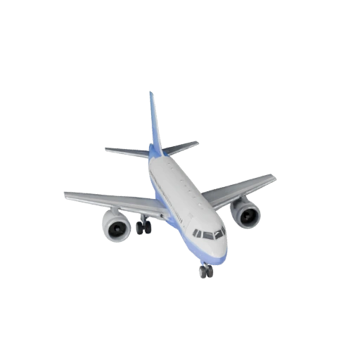 Низкополигональный лайнер в стиле боинг 3D модель для Unity