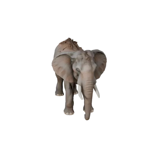 Высокополигональная 3D-модель азиатского слона STL, изометрический вид, готовая к печати фигурка животного с четкой анатомией