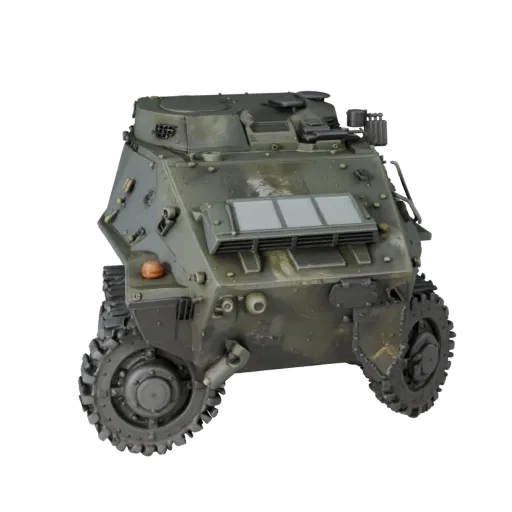 Высокополигональная 3D-модель IFV, студийный вид крупным планом, высокополигональная модель транспортного средства с массивно