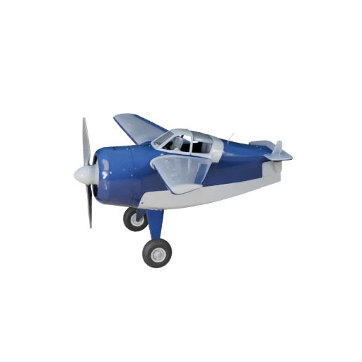 3D модель самолета с пропеллером для Unreal Engine - готов к игре