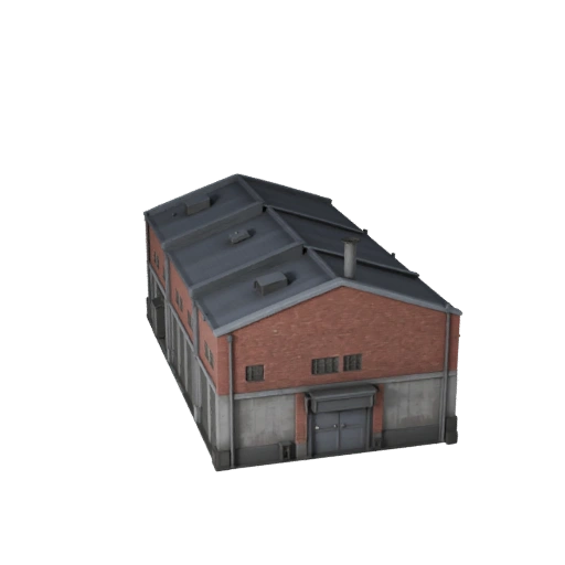3D модель фабричного здания для Unreal - Asset для реального времени