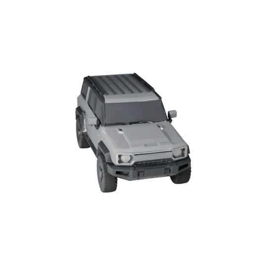 نموذج سيارة دفع رباعي متقاطعة منخفض المضلع لـ Unity و Unreal