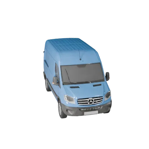 Высокополигональный фургон 3D модель для студийных рендеров PBR