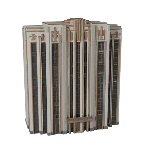 Art Deco Facade 3D Model for Unreal - Realtime Asset