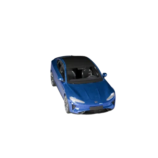 3D-модель электромобиля, трехчетвертной студийный вид, готовый для Blender актив транспортного средства с линиями кузова, ост