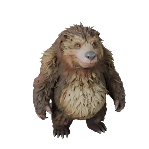 3D модель муравьеда, вид сбоку, рендер дикой природы, готовый для Blender ассет животного с балансом позы, анатомическими под
