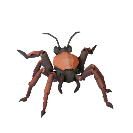 3D модель тарантула для Unity - Готовый игровой ассет, FBX | Бесплатно