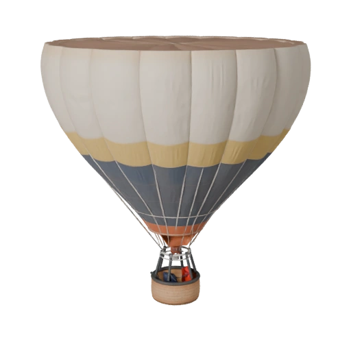 3D модель воздушного шара для Blender и игр - реалистичный