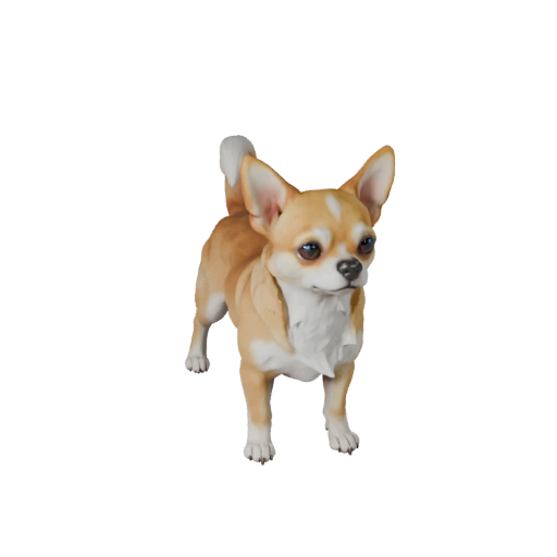 3D модель чихуахуа собаки для Blender - PBR ресурс с текстурами