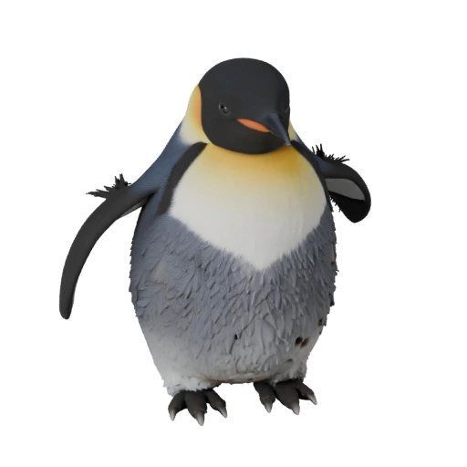 Императорский пингвин 3D модель для Unity - Готовый игровой ассет, FBX