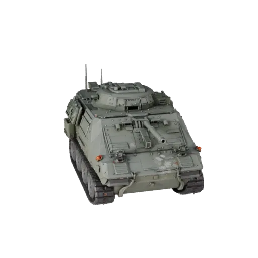Высокополигональная 3D-модель бронированной машины пехоты, студийный вид крупным планом, высокополигональный актив транспортн