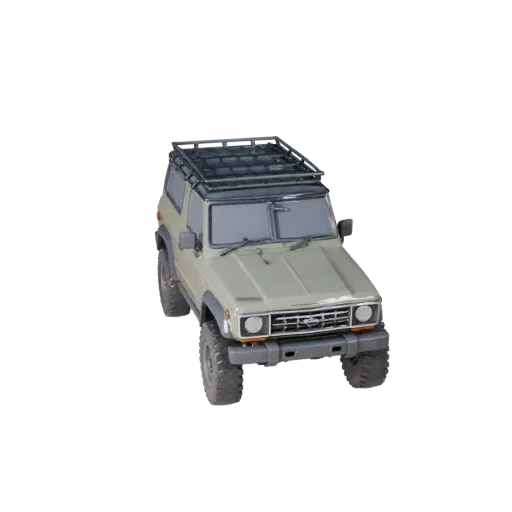 3D модель Vintage Off Road Suv, вид в три четверти в студии, готовый к использованию в Blender ассет транспортного средства с