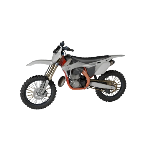 Модель мотоцикла для бездорожья 3D для Unity - Низкополигональный игровой ресурс