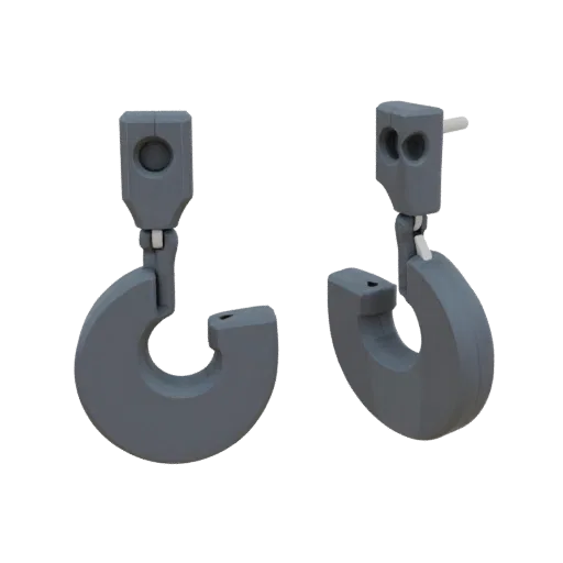Серьги-кольца готовая к печати 3D модель, вид спереди студийный рендер, показывающий форму, поверхность и масштаб серег.