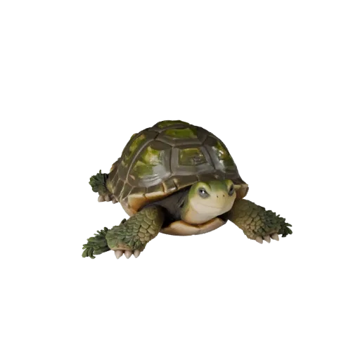 STL-модель черепахи High Poly, изометрический вид, готовая к печати фигурка животного с детализацией поверхности, ритмом тела