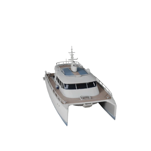 3D модель катамарана для Blender и игр - PBR ассет