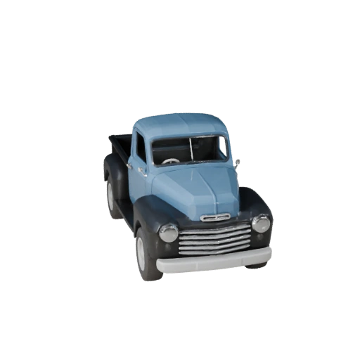 Винтажный пикап 3D модель - Низкополигональный, готов к игре, PBR
