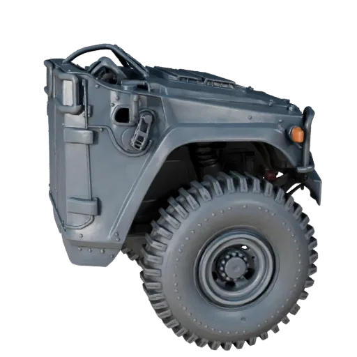 Высокополигональная 3D-модель Humvee, студийный вид крупным планом, высокополигональный актив транспортного средства с массив