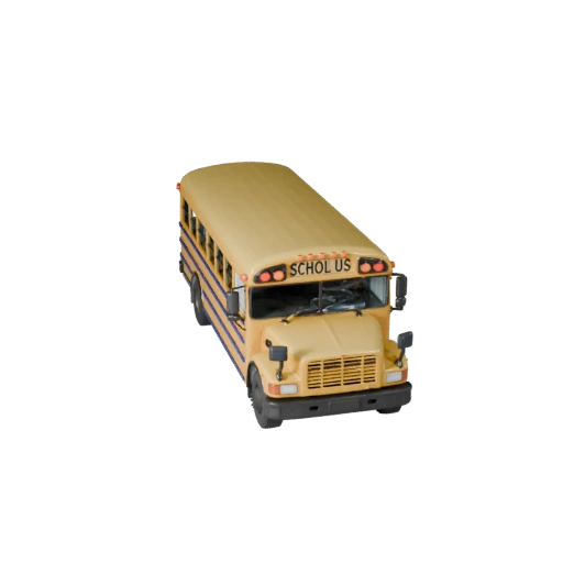 Готовый к игре школьный автобус 3D модель для использования в реальном времени PBR ресурс (Legacy)