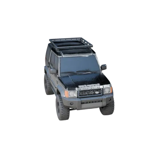 Низкополигональная 3D-модель внедорожника Land Off Road Suv, вид в игровом окне с трех четвертей, низкополигональная модель т