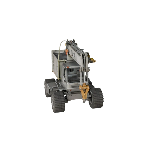 Автокран 3D модель для Unity - Низкополигональный игровой ассет