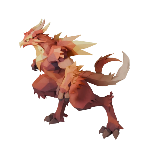 Низкополигональный феникс 3D модель - Игровой ассет для Unity с FBX | Бесплатно