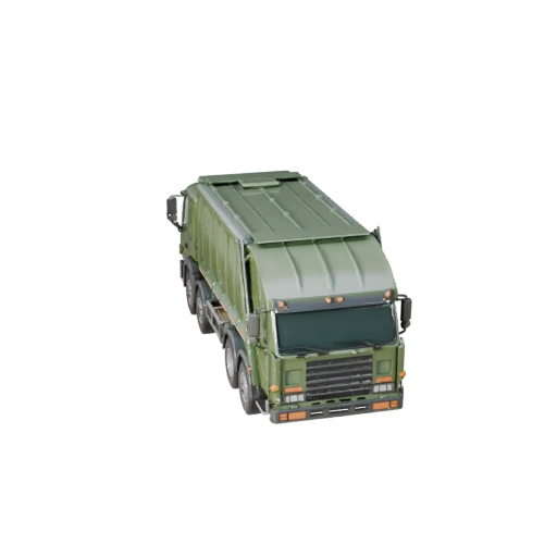 3D модель мусоровоза для Blender и игр - PBR ассет (Legacy)