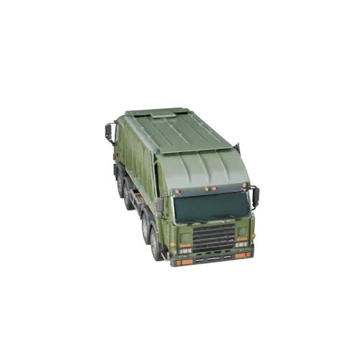 3D модель мусоровоза для Blender и игр - PBR ассет