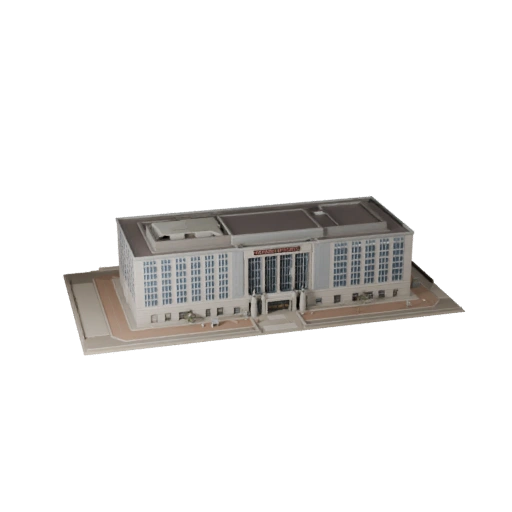 Theater Building 3D Model for Unity - Game Asset for Architecture