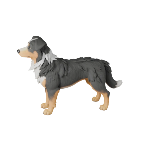 Высокополигональная 3D модель австралийской овчарки - STL файл для печати