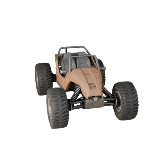 Высокополигональный багги 3D модель для студийных рендеров - PBR