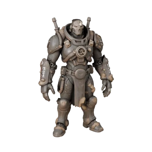 3D персонаж Sci Fi Assault NPC Scientist, вид в окне движка, готовый ассет для Unreal Engine в позе стоя с PBR