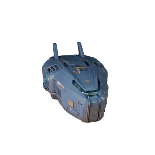 3D-модель энергетического элемента полевого техника, вид спереди три четверти, вьюпорт Unreal Engine, с видимыми светящимися