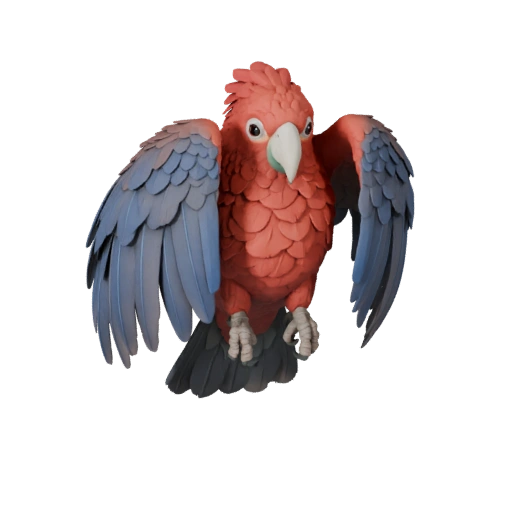 Реалистичный какаду 3D модель - Rigged PBR Asset для игр | PBR