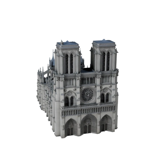 Notre Dame Dom 3D Modell für Blender - Render Asset