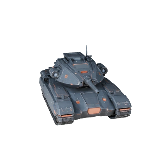 Научно-фантастический танк 3D модель для Unity - Низкополигональный игровой ассет