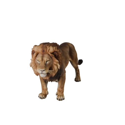 Реалистичная 3D модель африканского льва - rigged PBR ассет для игр