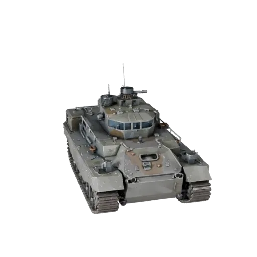 Низкополигональная 3D-модель патрульного катера времен Второй мировой войны, вид из игрового окна в три четверти, низкополиго