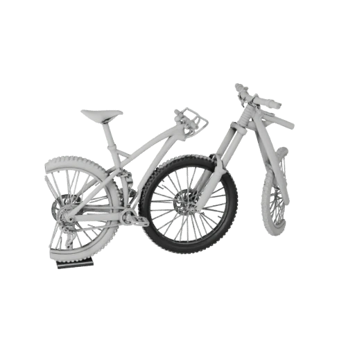 Печатный горный велосипед STL 3D модель для коллекционных предметов и